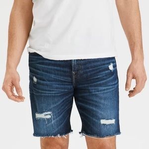 American Eagle Airflex + Athletic Men's Denim Jean Shorts Distressed